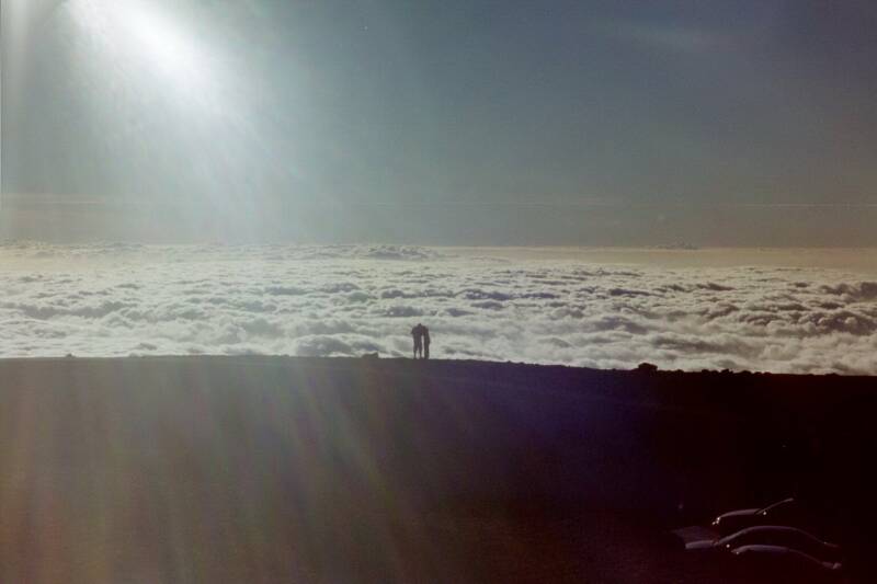 Mountain top, overlooking clouds, Big Island